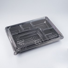 [JH-0807] 도시락용기 5칸 흑색 세트[합포장], 1개, 200세트