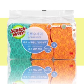 3M 스카치브라이트 다용도 도트 수세미 12개입, 1개, 12개