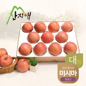 [산지애] 알뜰사과 미시마(대과) 4kg(11~16과), 4kg (대과), 1개