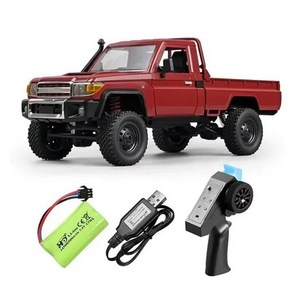 풀 체중계 RC 자동차 픽업 트럭 MN82 112 2.4G 4WD 오프로드 크롤러 제어 가능 헤드라이트 리모컨 장난감, [02] MN82 Red, 1개