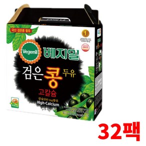 신선한 검은콩 고칼슘 두유, 32개, 190ml