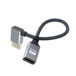 IH694 Coms HDMI 2.0 연장 젠더 M/F 20cm 꺾임형 / 4K 60Hz / 패브릭 케이블 / PC 노트북 TV 모니터 플스5, 1개