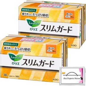 대량구매 로리에 슬림 가드 가벼운 날용 날개 달린 무향료 17cm38매 × 2개 세트총 76매 증정 특제 티슈 포함