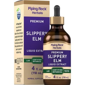 Piping Rock Slippey Elm Bak Liquid Dops  4 fl oz  Alcohol Fee Extact  Vegetaian Non-GMO Glu, 118ml, 1개