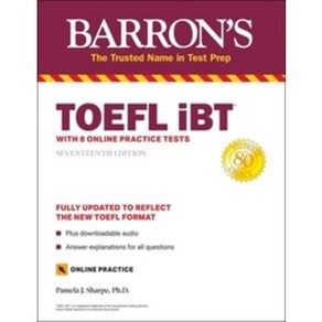 (영문도서) TOEFL IBT: With 8 Online Pactice Tests Papeback, Baons Educational Sevices