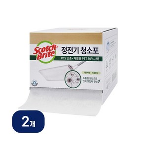 3M 스카치브라이트 미세먼지 정전기 청소포 대형 150매입 + 물걸레1매, 2개