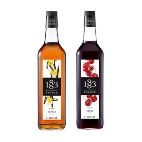 1883 바닐라 시럽 1000ml+1883 체리 시럽 1000ml, 1L, 2개