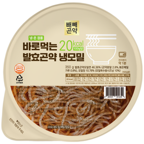 100g당 20kcal 바로먹는 발효곤약 냉모밀, 12개, 350g