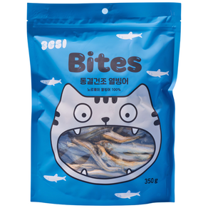 3651 바이츠 동결건조 대용량 고양이 트릿, 열빙어, 350g, 1개