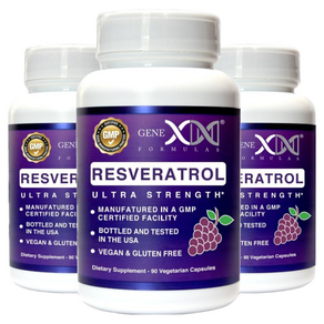 Genex Formulas Resveratrol 제넥스포뮬라 레스베라트롤 1500mg 90정 3병, 3개