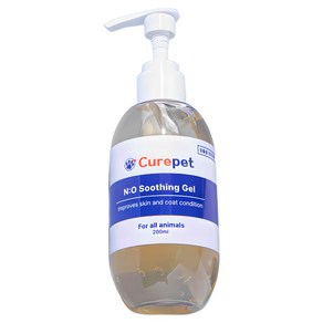 Curepet 큐어펫 엔오 수딩젤 200ml 강아지 고양이 피부병 상처 항균 항염 습진 케어 연고, 1개