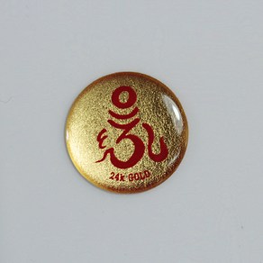 옴자 스티커 소 금박 에폭시 - 불교 스티커