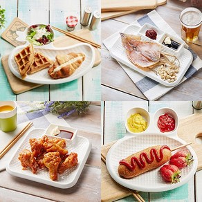 멀티서빙플레이트 유아용 식기 파스타접시, 05 코끼리 멀티서빙플레이트, 1개