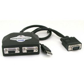Coms 모니터 분배기 RGB VGA 15핀 2분배기 USB 전원, LC530, 1개, 1개