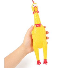 비바비즈 강아지삑삑이 강아지치킨 중형30cm 고무장난감 펫팸족 강아지 장난감, 랜덤발송, 1개
