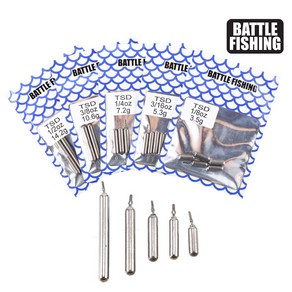[국내당일발송] [배틀피싱]텅스텐 스틱 싱커-지퍼백, 3/8oz(BTSS-P-38), 1개