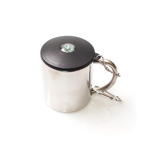 오시요마켓 휴대용 이중 스탠 스텐 다용도 보온컵 등산컵 220ml, 실버(220ml대형) × 1개, 1개
