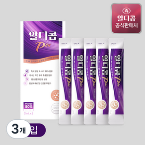 [공식] 알디콤Plus 숙취해소제 액상 스틱형 5포입, 3개, 105ml