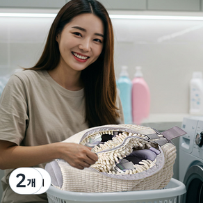 모던밍글 운동화 세탁망 극세사 대형, 더블지퍼, 2개