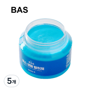 BAS 바스 초강력 생활 실내 탈취제 고체타입 베이직 플러스, 5개, 350g