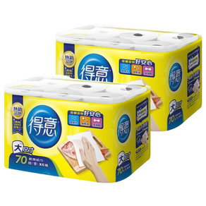Delight Roll-Type Kitchen Paper Towels 70 sheets, 6 roll, 2 sack