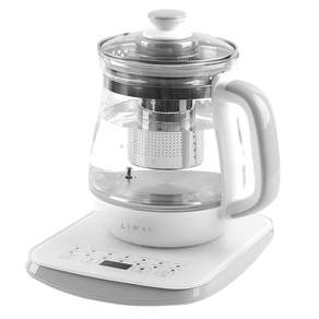 리웨이 프리미엄 무선 유리 티포트 + 계란찜기 LWT-817CM, 혼합색상, 1.7L, 1개