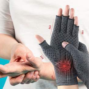 반장갑 손가락 압박장갑 손저림 손가락마디통증 건초염 손목터널증후군, 지압-S, 1개