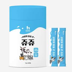 웁스 산양의 탈을 쓴 쥬쥬 (짜먹는 고양이 간식), 12g, 60개, 참치+연어