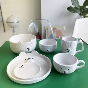 DND마켓 곰돌이 그릇 세트 볼 플레이트 (주)존글로벌, 단품, 옵션F - 볼