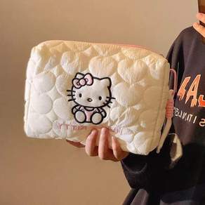 투니스 귀여운 고양이 자수 화장품 파우치