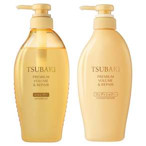 츠바키 프리미엄 볼륨 & 리페어 샴푸 450ml + 컨디셔너 450ml, 1세트
