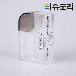 압축티슈 특허받은 라떼티슈 휴대케이스 물티슈 압축 동전 압축물수건 압축물티슈 코인물티슈 캠핑물티슈 캠핑물티슈케이스 캠핑물티슈커버 캠핑물티슈파우치 기성품, 1W 투명 디스펜서 라떼는말이야 케이스, 1개, 1개입