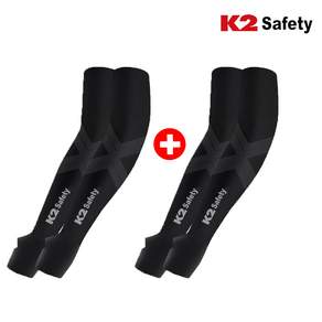 k2 safety x벤더 쿨토시 손등형 1+1 팔토시 여름토시, 1세트, 블랙+블랙