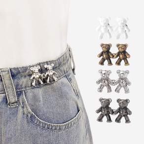 앙플러스 곰돌이 바지 허리 조절 클립 버클 단추 34 x 22mm