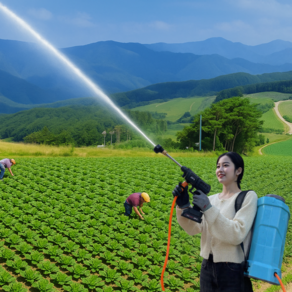 K-ALL 팜케어건 무선 농약살포기 충전식 농약분무기 압축 자동 고압 세차기, 옵션2 농약살포기+20L 배낭물통, 1세트