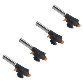 셀링랩 가스토치 캠핑 요리용 토치, 4개, 실버