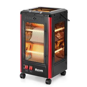 루베크 오방난로 오방향 전기 히터 난방기구 스토브 사무실 가정용 전열기 RU-505HM, 오방향 전기히터(블랙)
