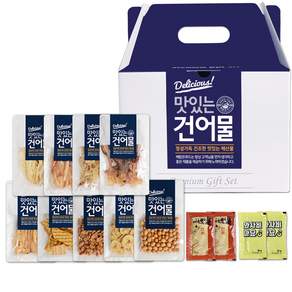 해맑은푸드 맛있는 건어물 9P+소스4P 캠핑&홈파티 모듬안주 플래터, 360g, 1세트