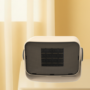 [26년형] 히트베어 500W 저전력 저소음 PTC 전기 온풍기 발난로, 베이지, ND-PTC02