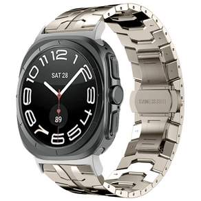 호환 Samsung 갤럭시워치울트라 ultra 고급 메탈 스트랩47mm, 티타늄, 1개