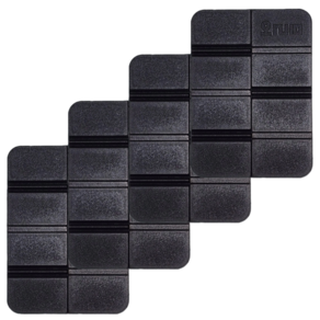 오름 휴대용 초경량 일인용 접이식 방수 야외용 폴딩방석, 블랙, 방석4개+파우치4개 1세트