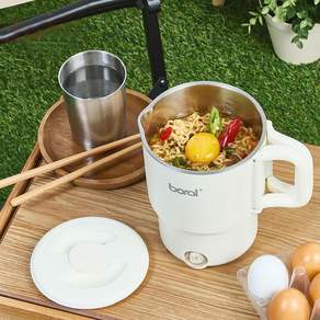 스테인레스304 접이식 전기포트 멀티포트 휴대용 캠핑 햇반 라면 커피