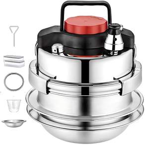 Kazama 미니 압력밥솥 스텐압력밥솥 5분누룽지가마솥 압력밥솥 추천 1-2 인용 압력밥솥 1.4L 가정용 캠핑, 혼합색상