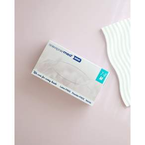 셈퍼메드 벨벳 쉐프 니트릴장갑 100매 식품용 일회용 블루 초소형 소형 중형 대형, 1개, 바이올렛 블루, 미니(XS)