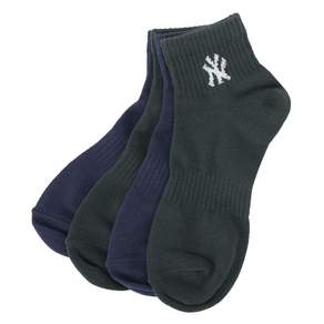 MLB 남녀공용 캐주얼 양말 2개입 3ASOS044N, 네이비 블루, 그린