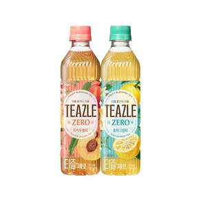 웅진 티즐 제로 피치 우롱티 10+제로 유자 그린티 10 500ml, 1세트
