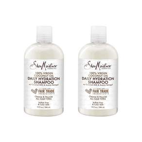 Shea Moisture 100% 버진 코코넛 오일 데일리 하이드레이션 샴푸, 384ml, 2개