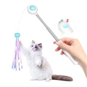 DIGIPIC 낚시대 고양이 장난감 원터지 2단계 조절, 핑크, 1개