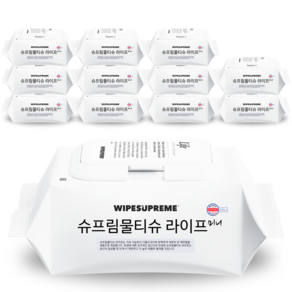 와이프슈프림 라이프 미니 물티슈 캡형, 53g, 25개입, 12개