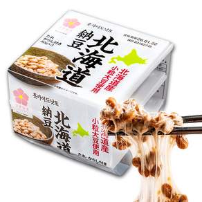 NonGMO 훗카이도 프리미엄 낫또 일본 음식 식품 간식, 3개, 40g